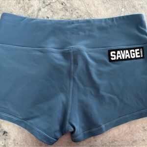 Savage Barbell Teal Athletic Shorts